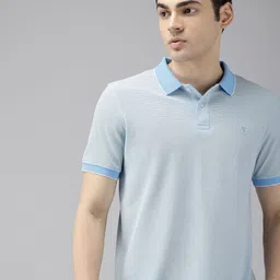 Van Heusen Sport Self Design Polo Collar Slim Fit T-shirt-image-29