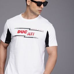 Ducati Brand Logo Printed Pure Cotton T-shirt-image-16