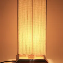 Devansh Cream-Coloured Solid Traditional Rectangular Column Lamp-10