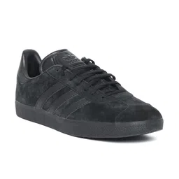ADIDAS Originals Men Black Gazelle Leather Sneakers-image-76