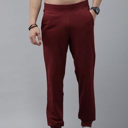 The Roadster Lifestyle Co. Men Maroon Solid Track Pants-image-18