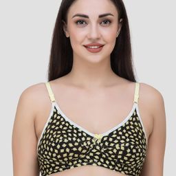 Fasense Women Yellow & Black Printed Non-Padded Non-Wired Everyday Bra BV005E-picture-50