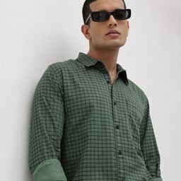 The Roadster Life Co. Men Checked Pure Cotton Casual Shirt-picture-0