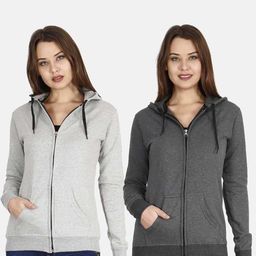 Fleximaa Women Multicoloured Hooded Sweatshirt-picture-31