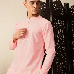 House of Pataudi Yoke Design Embroidered Pure Cotton Jashn Kurta-image-15