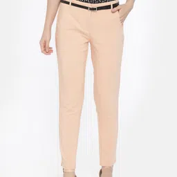 Vero Moda Women Pink Tapered Fit Solid Regular Trousers-picture-40