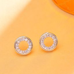 AMI Rose Gold-Toned Contemporary Studs Earrings-54