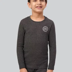 U.S. Polo Assn. Kids Boys Grey Solid Thermal Tops-picture-24
