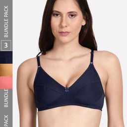 shyaway Pack of 3 Cotton Cut & Sew Everyday Bra-image-77