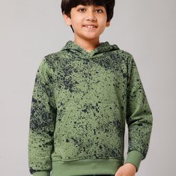 Alan Jones Boys Abstract Printed Hooded Sweatshirt-28