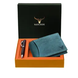 NAPA HIDE Men RFID Protected Genuine High Quality Leather Accessory Gift Set-image-85