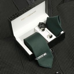 MUTAQINOTI Men Silk Necktie Accessory Gift Set-image-77