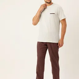 ETC Men Checked Pure Cotton Night suit-picture-48