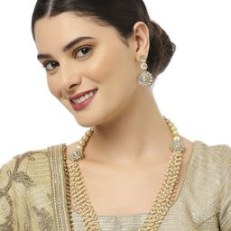 Anouk kundan Studded & Pearls Beaded Jewellery Set-image-95