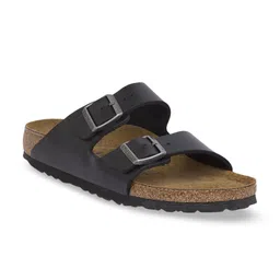Birkenstock Unisex Black Arizona Oiled Leather Narrow Width Sandals-image-36