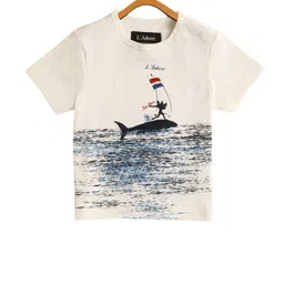 LAdore Kids White Printed Round Neck Pure Cotton T-shirt-picture-28