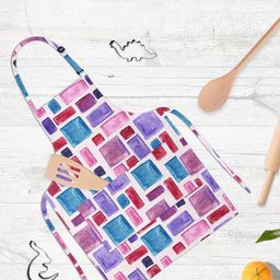 ArtzFolio White & Pink Printed Cotton Aprons-image-77