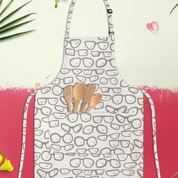 ArtzFolio White & Grey Printed Cotton Aprons-picture-23