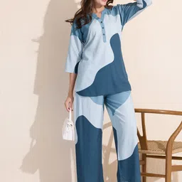 Arela Abstract Printed Tunic & Trousers Co-Ord Set-picture-5