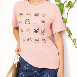 DressBerry Regular Fit Graphic Printed T-shirt-image-0