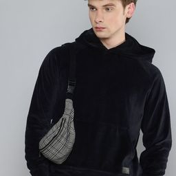 Flying Machine Relaxed Fit Velvet Finish Hooded Sweatshirt-image-24