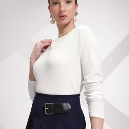 her by invictus Solid Boat Neck Top-picture-44