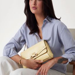 GUESS Women Textured Structured Shoulder Bag-10