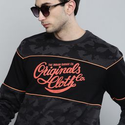 The Indian Garage Co Men Grey Cotton Printed Sweatshirt-image-68