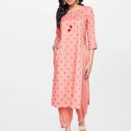 Global Desi Floral Printed Kurta with Dhoti Pant Set-25