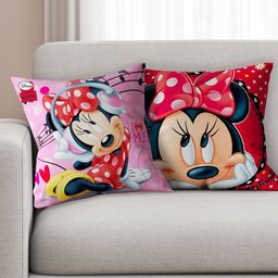 Disney Kids Set of 2 Mickey & Mini Print Square Cushion Covers-26