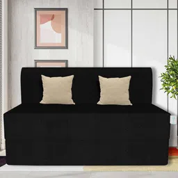 SLEEP SPA Black 1 Seater Fold Out Sofa Cum Bed-image-65