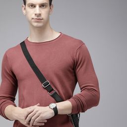 SPYKAR Pure Cotton Solid Round Neck Pullover Sweaters-image-38