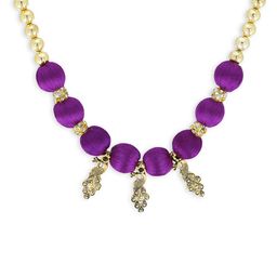 AKSHARA Girls Purple Synthetic Handcrafted Necklace-image-94