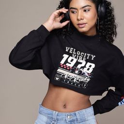The Roadster Life Co. Printed Boxy Fit Crop Sweatshirt-image-39