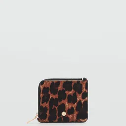 MANGO Women Printed Leather Card Holder-4