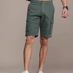 Roadster Men Solid Cargo Shorts-image-92