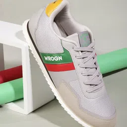 WROGN Men Minimal Striped Textile Sneakers-image-86