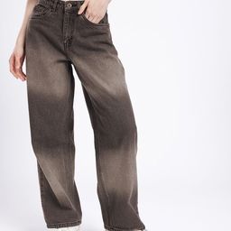 glitchez Women Modern Street Baggy Fit Heavy Fade Jeans-image-77