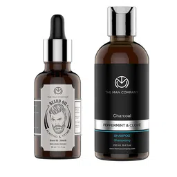 THE MAN COMPANY Set of Almond & Thyme Beard Oil & Charcoal Peppermint & Clove Shampoo-picture-5