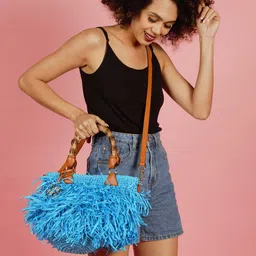 HIE Fringed Structured Handheld Bag-42