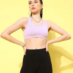 Leading Lady Mauve Full Coverage High Support Workout Bra-picture-6