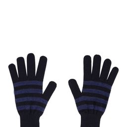 Roadster Men Navy Blue Striped Winter Hand Gloves-image-16