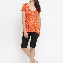 N-Gal Blue Orange & Black Printed Swimsuit NBES09-image-51