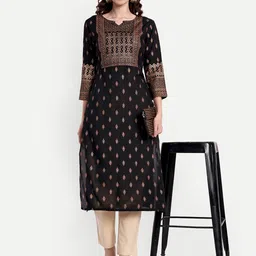 githaan Ethnic Motifs Printed Straight Kurta-27