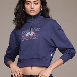 The Roadster Lifestyle Co. Typography Print Crop Sweatshirt-image-39