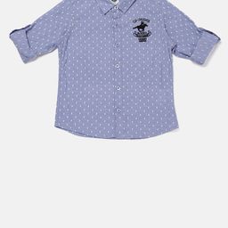 YK Boys Blue Regular Fit Printed Casual Shirt-image-97