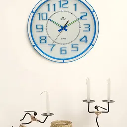 Horo White Handcrafted Geometric Solid Analogue Wall Clock-56