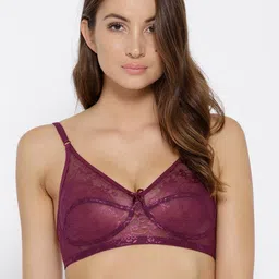 Clovia Chic Non-Padded Wirefree Bra - Purple-picture-24
