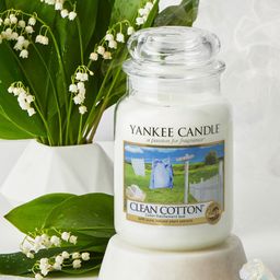 YANKEE CANDLE White Classic Large Jar Clean Cotton Scented Candle-47