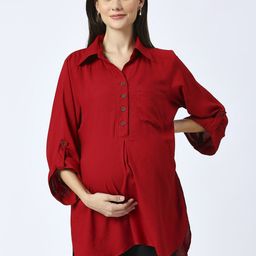 Mom For Sure by Ketki Dalal Shirt Style Top-image-91